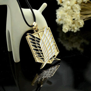 Metal Anime attack on the wings of freedom titanium necklace Shingeki no Kyojin cosplay necklace necklace necklace survey ALODIA STORE