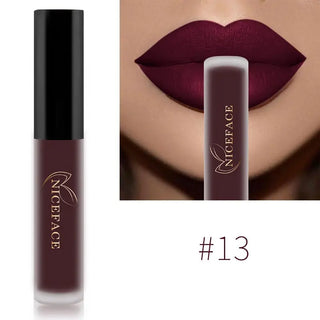 NICEFACE Lip Gloss Nude Matte Liquid Lipstick Lipgloss Waterproof Lip - Alodia Store
