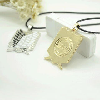 Metal Anime attack on the wings of freedom titanium necklace Shingeki no Kyojin cosplay necklace necklace necklace survey ALODIA STORE