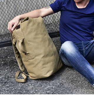 Large Man Travel Bag Mountaineering Backpack Male Luggage Canvas Bucket Shoulder Army Bags For Boys Men Backpacks mochilas XA88C ALODIA STORE