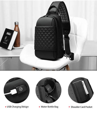 EURCOOL Messenger Bag for Men Black Crossbody Bags men for 7.9" iPad W
