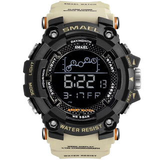 SMAEL Mens Watch Military Waterproof Sport WristWatch Digital Stopwatches For Men 1802 Military Electronic Watches Male Clock ALODIA STORE