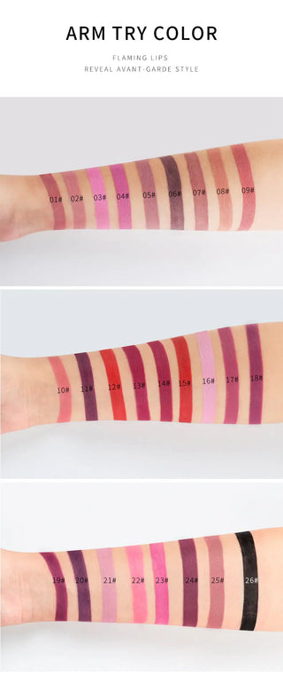 Pudaier Brand Matte Lipstick Professional Makeup for Women Long Lasting Velvet Tint Matt Sexy Lip Stick Nice Shades Batom Matte ALODIA STORE