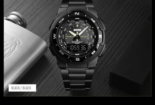 SKMEI Watch Men's Watch Fashion Sport Watches Stainless Steel Strap Mens Watches Stopwatch Chronograph Waterproof Wristwatch Men ALODIA STORE