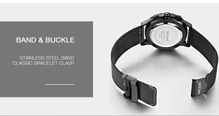 MEGIR Watch Men Stainless Steel Quartz Men Watches Chronograph Watch Clock Men Relogio Masculino for Male Students Relogios ALODIA STORE