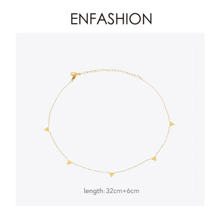 Enfashion Geometric Triangle Circle Star Choker Necklace Gold color Necklaces Pendants Stainless Steel Necklace Women chocker ALODIA STORE