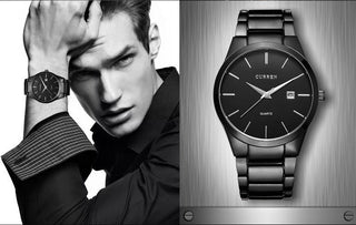 CURREN Top Brand Luxury Fashion Simple Men Watches Slim Steel Strap Waterproof Watch for Man Quartz Business Watch Clock 8106 ALODIA STORE