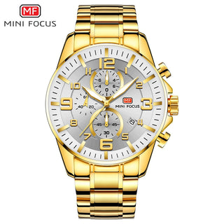 MINI FOCUS Watches Mens Top Brand Luxury Gold Watch Calendar Waterproof Chronograph Multifunction Business relogio masculino New ALODIA STORE