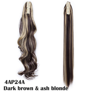 HAIRRO Claw Clip On Ponytail Hair Extension Synthetic Ponytail Extension Hair For Women Pony Tail Hairpiece Curly Style ALODIA STORE