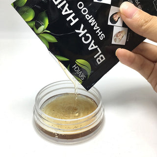 Sevich 10 pcs/lot Instant Black Hair Shampoo Make Grey and White Hair Darkening Shinny in 5 minutes ALODIA STORE
