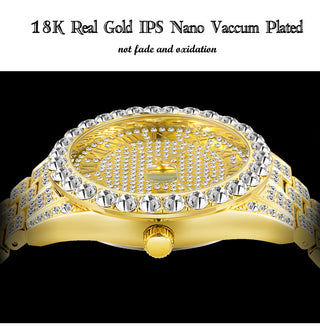 MISSFOX Men's Watch 2020 Top Selling Luxury Brand Gold Men Fashion Watches Men Big Diamond Bracelet Luxury Watch Men Gift Box ALODIA STORE