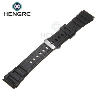 Silicone Watchbands 18 20 22mm Men Black Sports Diving Rubber Watch Strap Silver Stainless Steel Buckle ALODIA STORE