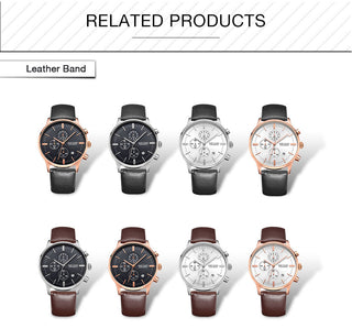 MEGIR Watch Men Stainless Steel Quartz Men Watches Chronograph Watch Clock Men Relogio Masculino for Male Students Relogios ALODIA STORE