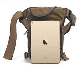 High Quality Men's Canvas Drop Leg Bag Military Motorcycle Multi-purpose Messenger Shoulder Bags Belt Hip Bum Waist Fanny Pack ALODIA STORE