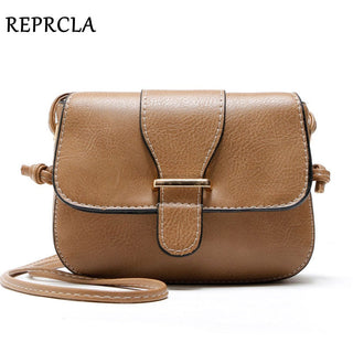 REPRCLA New Arrivals Women Bags Small Vintage Shoulder Bag Pu Leather Women Messenger Bags Crossbody Designer Ladies Bag ALODIA STORE