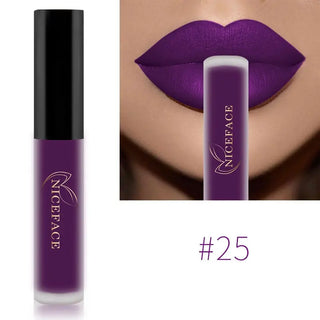 NICEFACE Lip Gloss Nude Matte Liquid Lipstick Lipgloss Waterproof Lip - Alodia Store