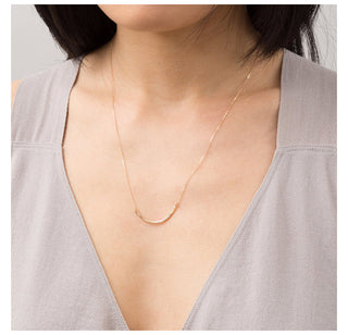 eManco Women Statement Stainless Steel Necklace for Women Simple Thin Chain Necklace Choker Necklace Luxury Designer Jewelry ALODIA STORE