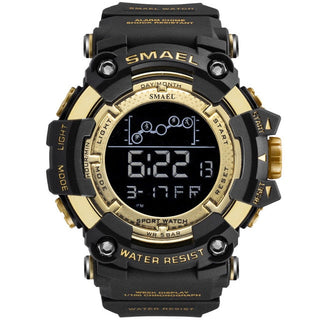 SMAEL Mens Watch Military Waterproof Sport WristWatch Digital Stopwatches For Men 1802 Military Electronic Watches Male Clock ALODIA STORE