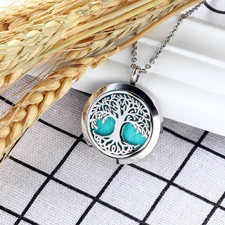 UBELIEVE 30MM Perfume Diffuser Necklace Pendant  Aromatherapy Locket Jewelry Essential Oil Locket Necklace For Women ALODIA STORE