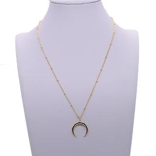 Hot Sale Delicate Moon pendant Necklace Jewelry Curved Moon Necklace Gold color 925 Silver Moon Necklace Jewelry Birthday Gift ALODIA STORE