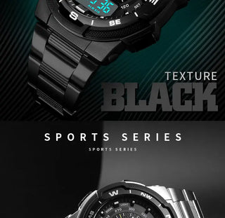 SKMEI Watch Men's Watch Fashion Sport Watches Stainless Steel Strap Mens Watches Stopwatch Chronograph Waterproof Wristwatch Men ALODIA STORE
