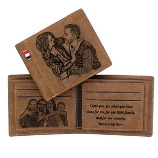 Picture Engraving Wallet PU Leather Wallet ALODIA STORE