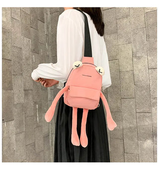 Personality Girl Small Bag Cartoon Cute Frog Bag Casual Messenger Bag Chest Bag Unisex Shoulder Crossbody Bag Nylon Women Bag ALODIA STORE