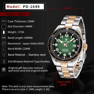 PAGANI DESIGN 2020 Fashion New Men Watch Brand Luxury Waterproof Watch Sports Business Watch Men Stainless Steel Automatic Watch ALODIA STORE