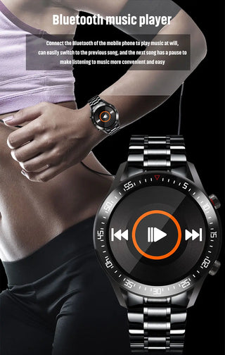 LIGE New Steel Band Digital Watch Men Sport Watches Electronic LED Male Wrist Watch For Men Clock Waterproof Bluetooth Hour ALODIA STORE