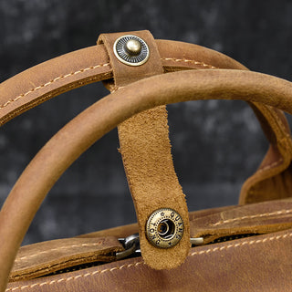 MAHEU Retro Laptop Briefcase Bag Genuine Leather Handbags Casual 15.6 Pad Bag Daily Working Tote Bags Men Male bag for documents ALODIA STORE
