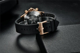 PAGANI DESIGN Top Brand New Rubber Strap Chronograph Watch Men Quartz Wristwatch Luxury Sapphire Glass Sports Watch Men Relogio ALODIA STORE
