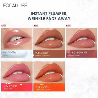 FOCALLURE Lipgloss Last High Shine Glow Plumpling Not-sticky Liquid Moisturizer Lip Balm Waterproof Lip Tint Makeup ALODIA STORE