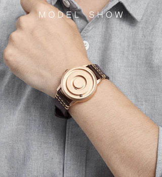 EUTOUR New Innovative Blue Gold Magnetic Metal Multifunctional Watch Men's Fashion Sports Quartz Watch Simple Men's Watch ALODIA STORE