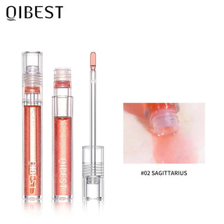 QIBEST Transparent Lip Gloss Plumping Lip Plumper Shimmer Glossy Moisturizing Lip Tint Nourise Mirror Lipgloss Base Natural ALODIA STORE