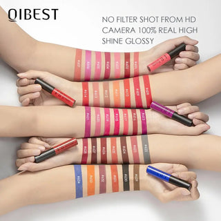 QIBEST Liquid Lipstick Waterproof Lip Gloss 34 Colors Matte Lipstick Long lasting Lipgloss Cosmetics Lips Makeup Nude Maquiagem - Alodia Store