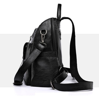 New Women Backpacks Soft Leather Fashion Casual Tassel ALODIA STORE