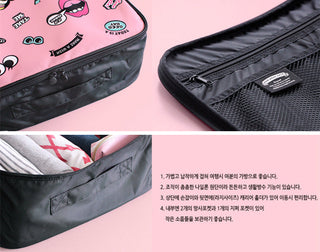 New Travel Cartoon Cosmetic Bag Portable Women Makeup Cases Large Capacity ALODIA STORE