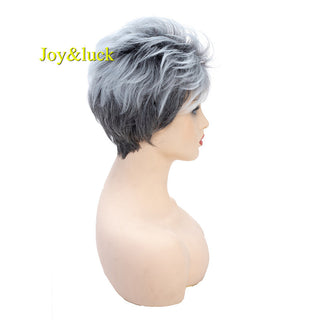 Short Ombre Blonde Wig Synthetic Bob Straight Hair With Bangs Women Natural Daily Wear Wig ALODIA STORE