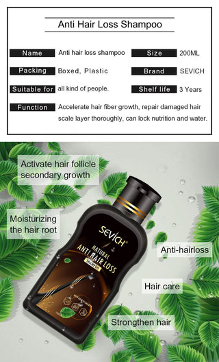 Sevich 10 pcs/lot Instant Black Hair Shampoo Make Grey and White Hair Darkening Shinny in 5 minutes ALODIA STORE