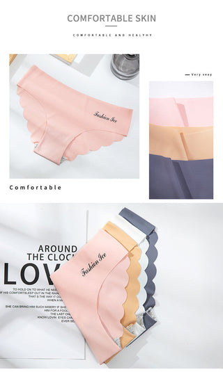 Panties For Women Seamless Panty Set Solid Invisible Underwear Sexy Low Waist Briefs Women's Underpants Lingerie Dropship 3 Pcs ALODIA STORE