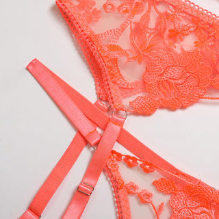 Ellolace Sexy Lingerie Exotic Costumes Lace Transparent Underwear Women Sensual Lingerie Woman Porn Erotic Lingerie 3 Pieces ALODIA STORE