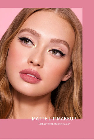 QIBEST Waterproof Liquid Lipstick Lips Makeup Lip Gloss Long Lasting 8 Colors Nude Cosmetic Makeup Matte Lipgloss Lip Tint Matte ALODIA STORE