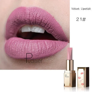 Pudaier Brand Matte Lipstick Professional Makeup for Women Long Lasting Velvet Tint Matt Sexy Lip Stick Nice Shades Batom Matte ALODIA STORE