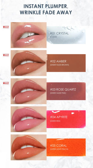 FOCALLURE Lipgloss Last High Shine Glow Plumpling Not-sticky Liquid Moisturizer Lip Balm Waterproof Lip Tint Makeup ALODIA STORE