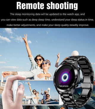 LIGE New Steel Band Digital Watch Men Sport Watches Electronic LED Male Wrist Watch For Men Clock Waterproof Bluetooth Hour ALODIA STORE