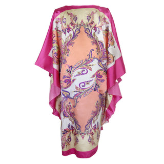 Sexy Female Silk Rayon Robe Bath Gown Nightgown Summer Casual Home Dress Printed Loose Sleepwear Plus Size Nightwear Bathrobe ALODIA STORE