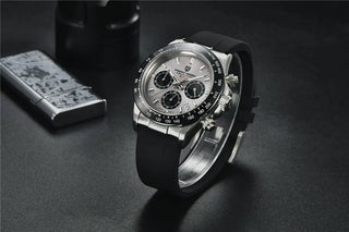 PAGANI DESIGN Top Brand New Men Quartz Wristwatch Luxury Sapphire Glass Sports Watch Rubber Strap Chronograph Watch Men Relogio ALODIA STORE