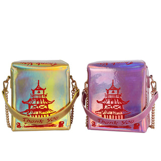 ENJOININ Chinese Takeout Box Purse Pu Leather Women ALODIA STORE