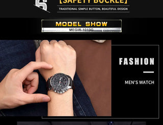 MEGIR Mens Watches Top Brand Luxury Quartz Watch Men Fashion Luminous Army Waterproof Men Wrist Watch  Relogio Masculino 1010G ALODIA STORE