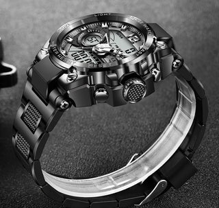 Relogio Masculino 2022 LIGE Sport Men Quartz Digital Watch Creative Diving Watches Men Waterproof Alarm Watch Dual Display Clock ALODIA STORE